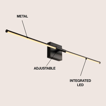 Makena Modern Minimalist Dimmable Integrated LED Metal Wall Sconce